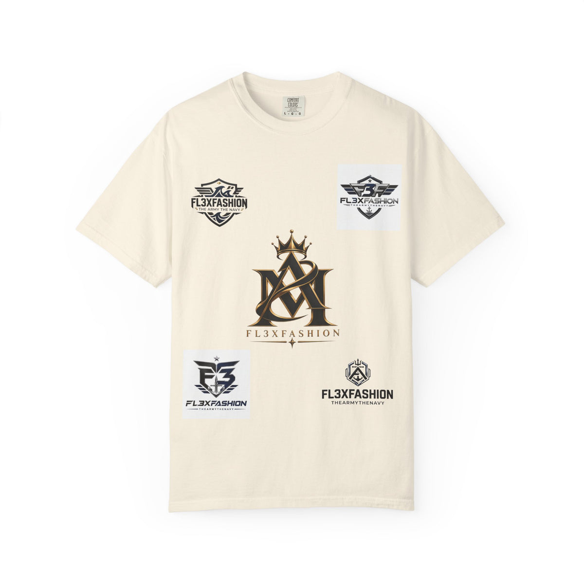 Graphic T-Shirt — Mythic Warrior Back Print with Crest Logos