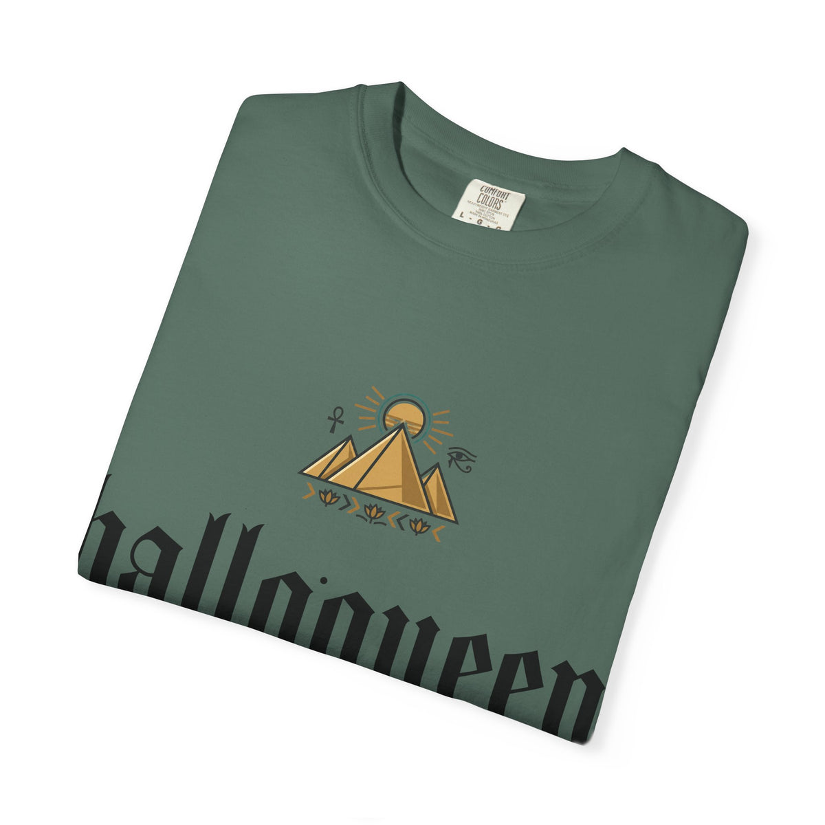 Halloqueen Graphic T-Shirt — Gothic Pyramid & All-Seeing Eye Streetwear