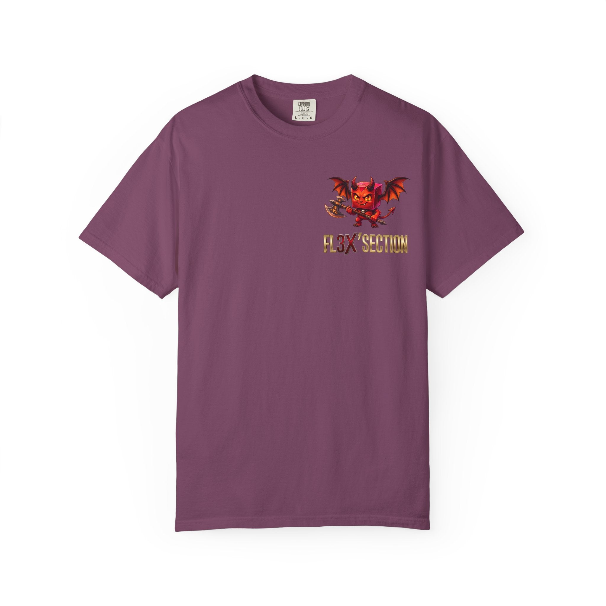 Devil Mascot T-Shirt — 'F13X Fashion' Graphic Tee (Front Chest & Back Print)