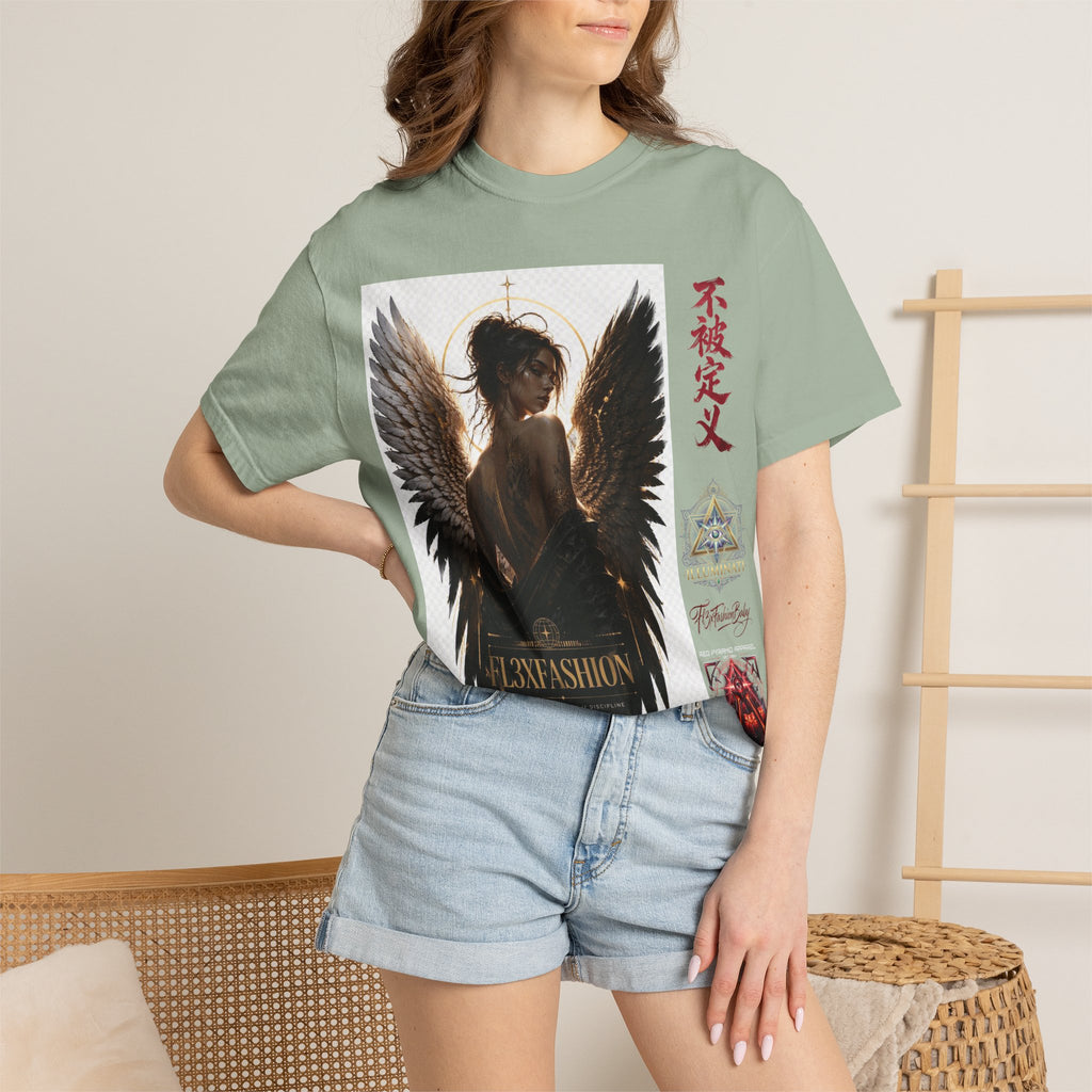 Angel Wings Graphic Tee — "FL3XFASHION" Gothic Streetwear T-Shirt
