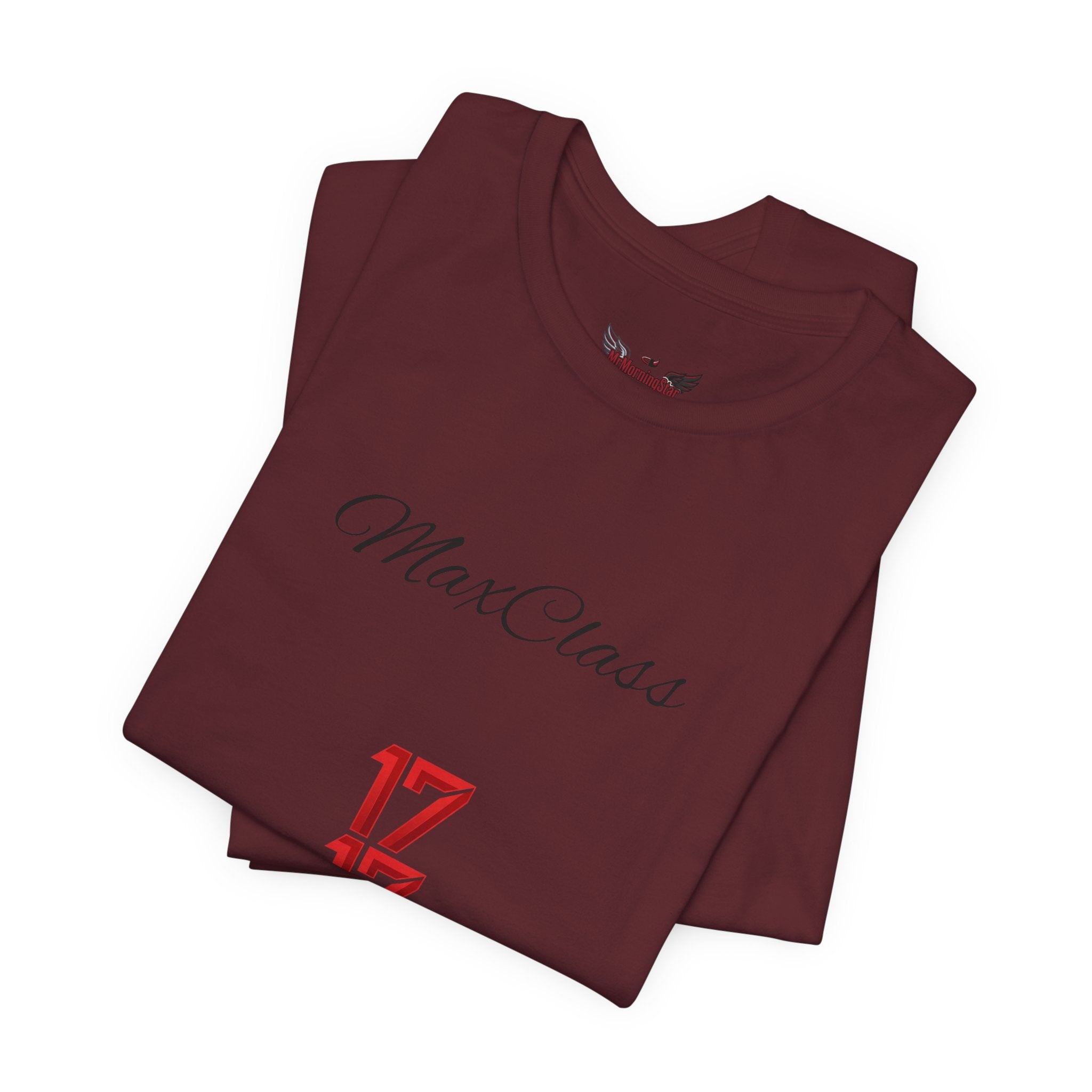 MaxClass '17' Graphic Tee — Minimal Script Logo T-Shirt