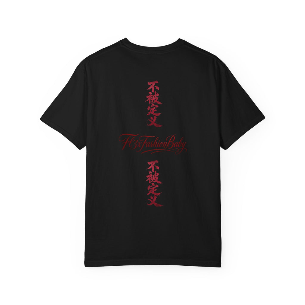 Graphic T-Shirt — Urban Asian-Inspired Logo Tee with Kanji & Devil Icon