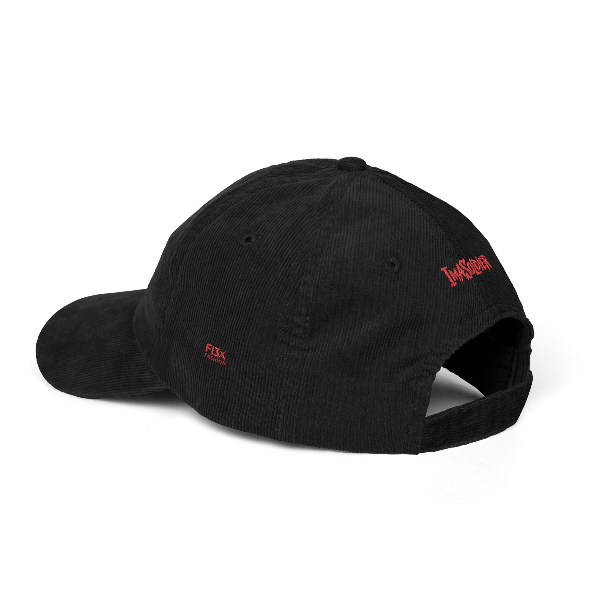 Vintage Corduroy Embroidered Cap — Retro Washed Baseball Hat