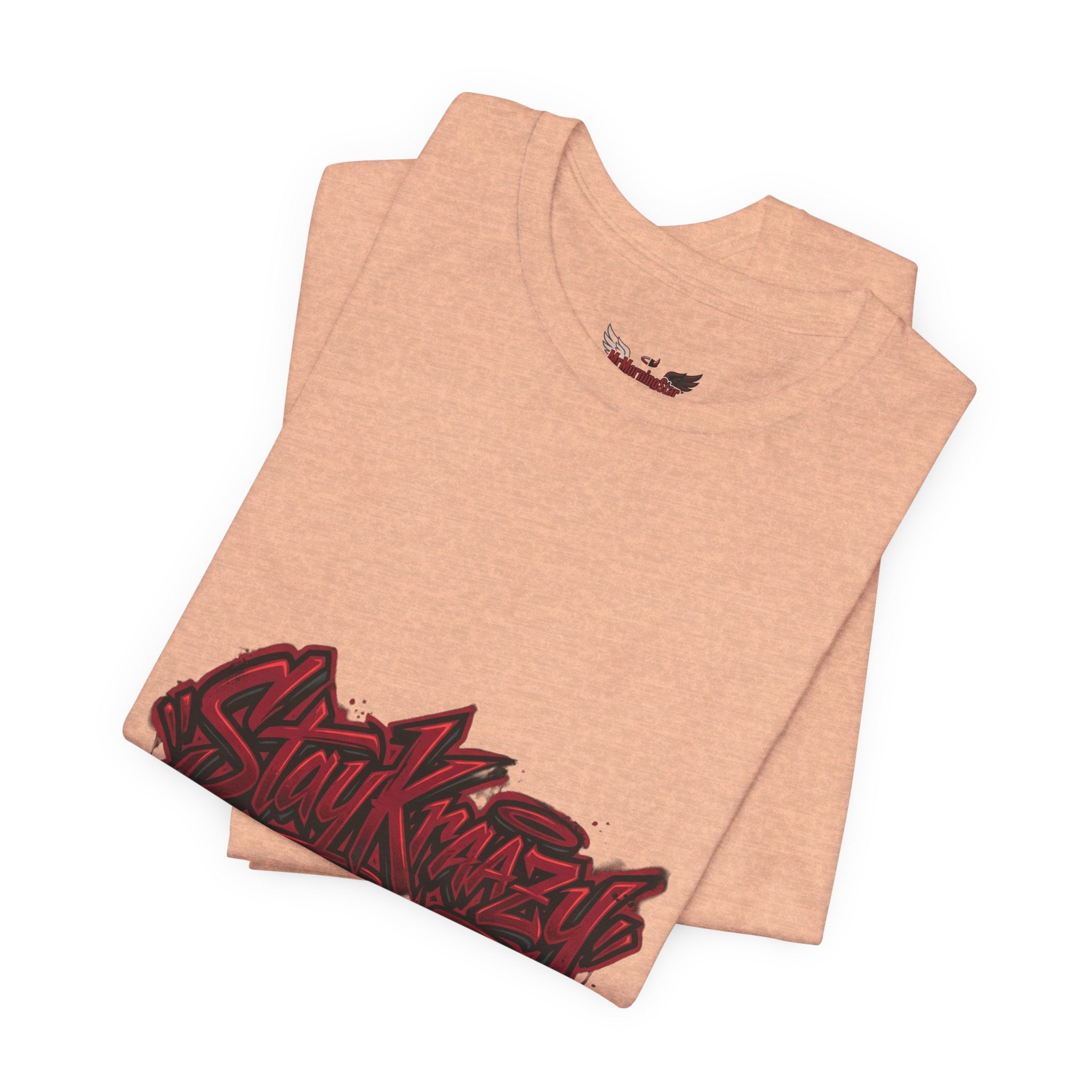 Stay Krazi Graffiti Tee — Red 17 Streetwear T‑Shirt