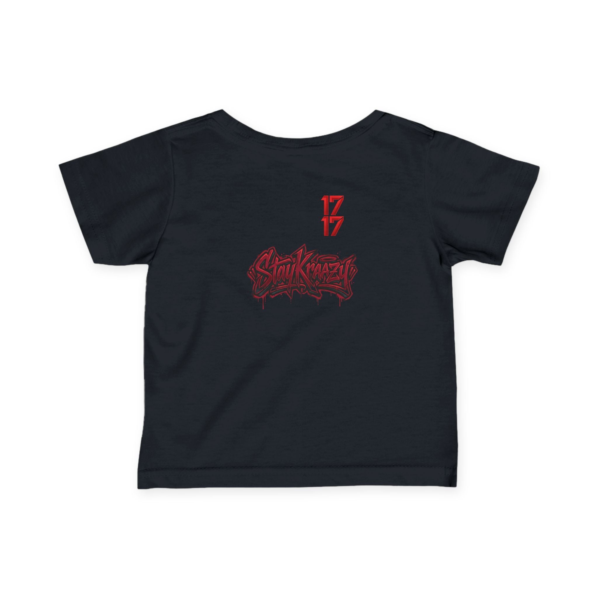 Infant Tee — Red Graffiti "17/17" Street Style Baby Shirt
