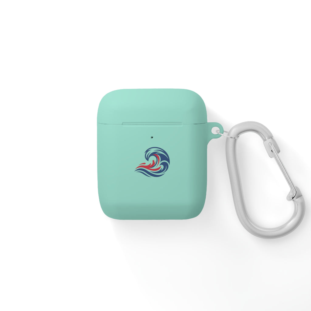 Wave Crest AirPods Case Cover - Patriotic Red White Blue Swirl