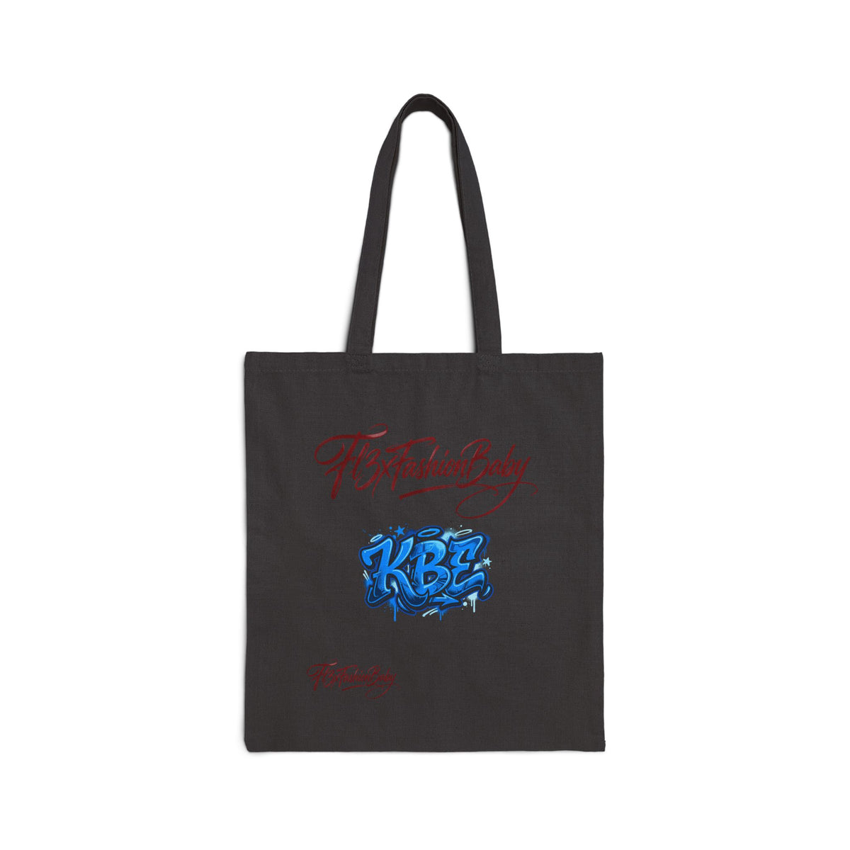 Tote Bag - KBZ Blue Graffiti Logo Cotton Canvas Tote