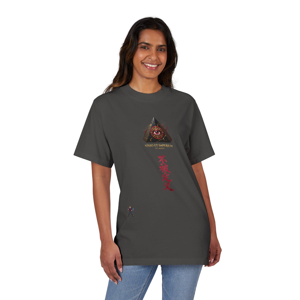 Graphic T-Shirt — Eye Pyramid & Kanji Streetwear Tee