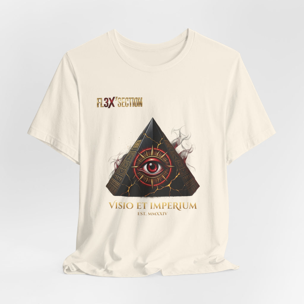 Occult Eye Pyramid Tee — "Visio et Imperium" Graphic T-Shirt