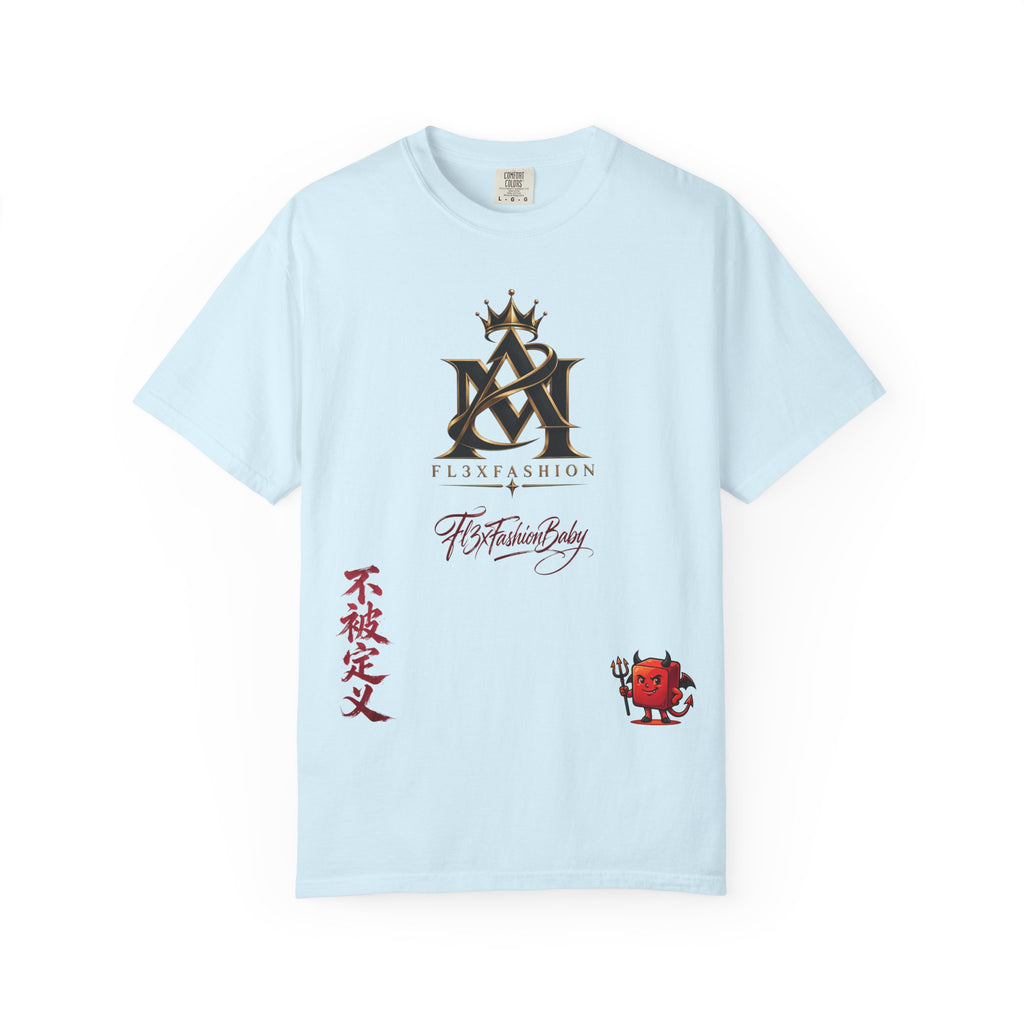 Graphic T-Shirt — Urban Asian-Inspired Logo Tee with Kanji & Devil Icon