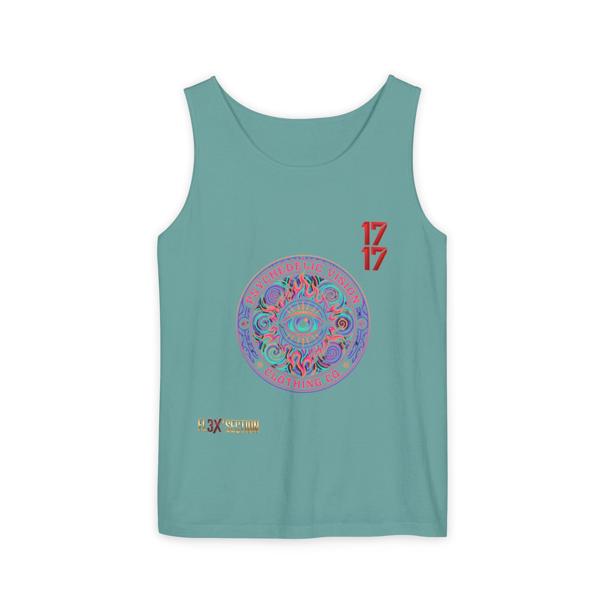 Psychedelic Vision Tank Top — Retro Eye Mandala Graphic