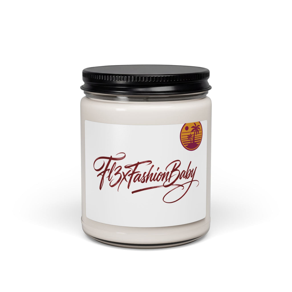 Scented Soy Candle — “FlxFashionBaby” 9oz Jar (Coastal Luxe Scent)