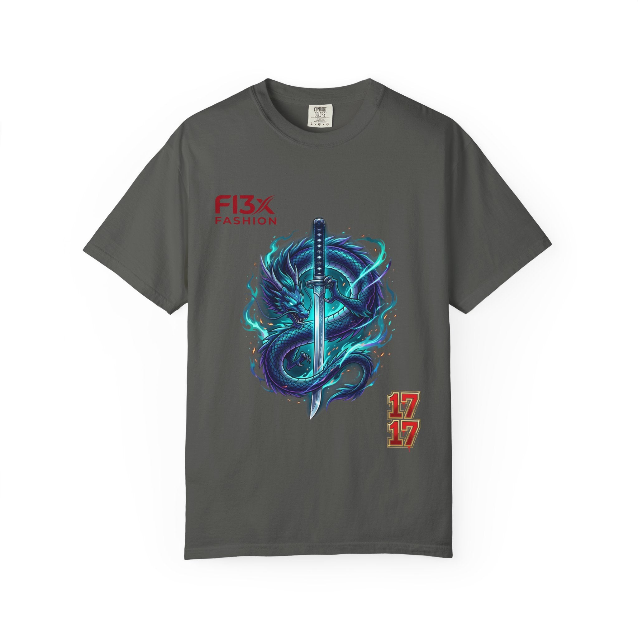 Dragon Katana T-Shirt — Neon Samurai Sword Graphic Tee (17/17)