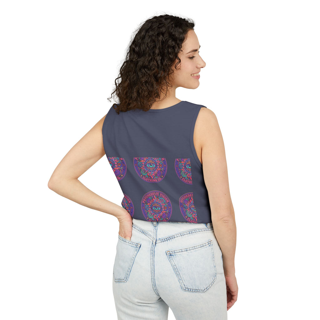 Psychedelic Vision Tank Top — Retro Eye Mandala Graphic