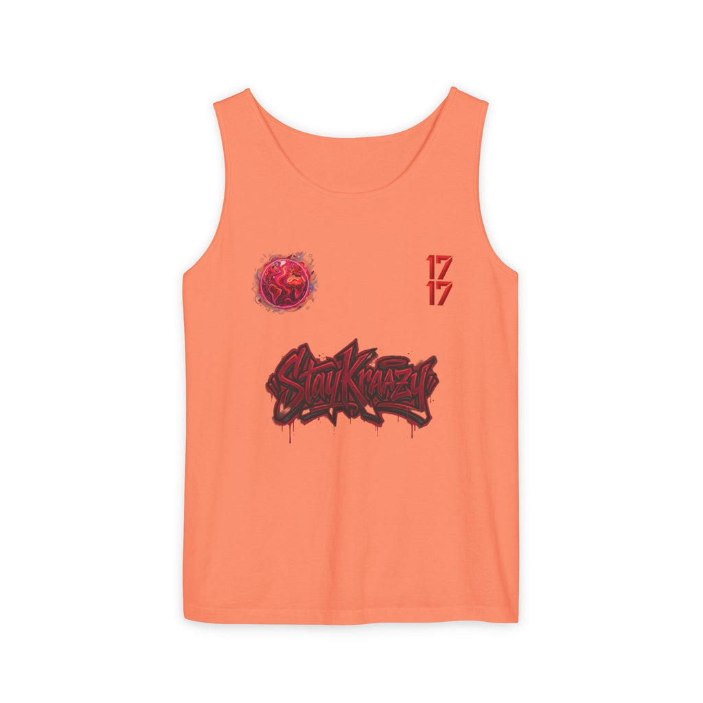 Red Planet Graphic Tank Top — '17/17' Streetwear Planet Design