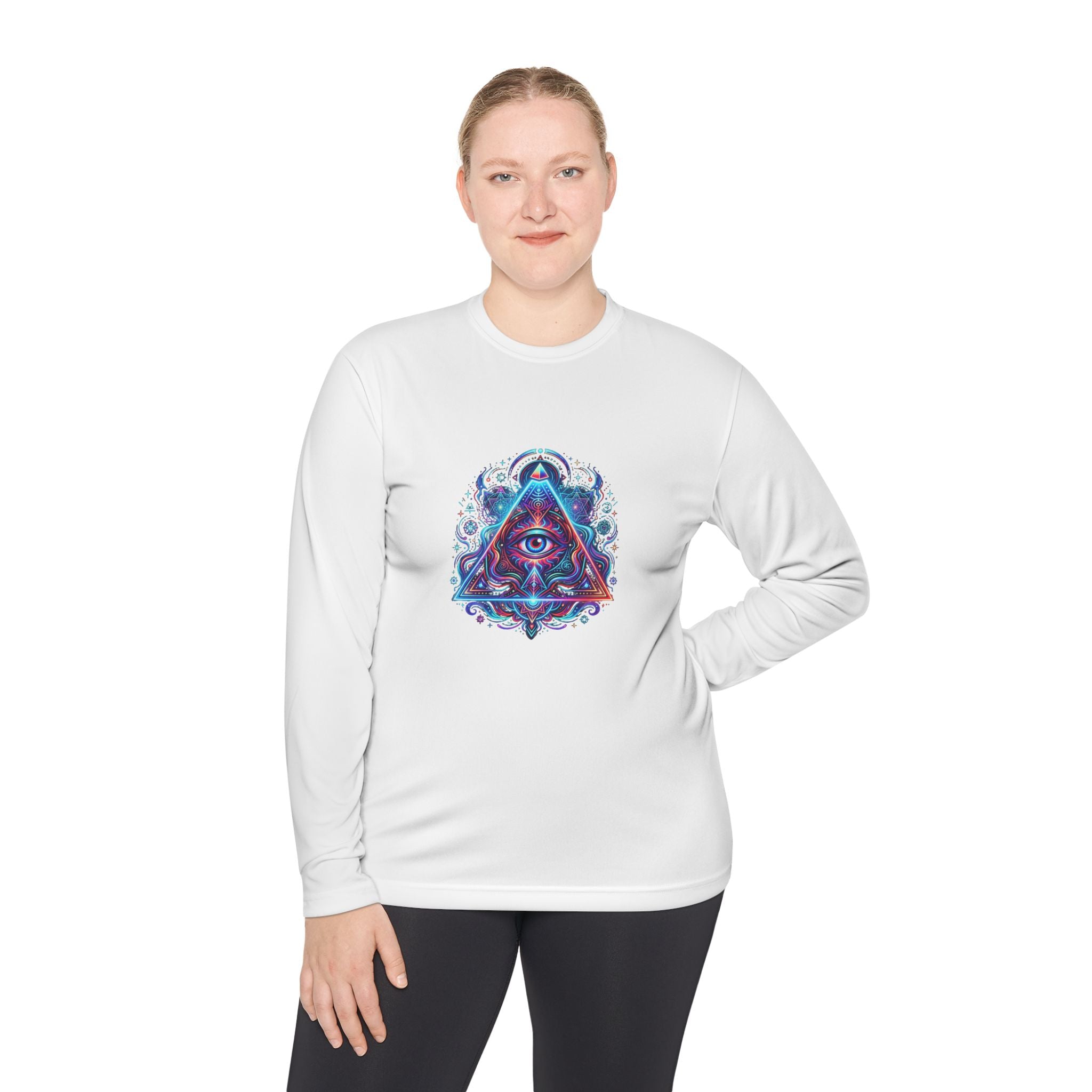 All-Seeing Eye Triangle Long Sleeve Tee — Psychedelic Mystic Graphic Shirt