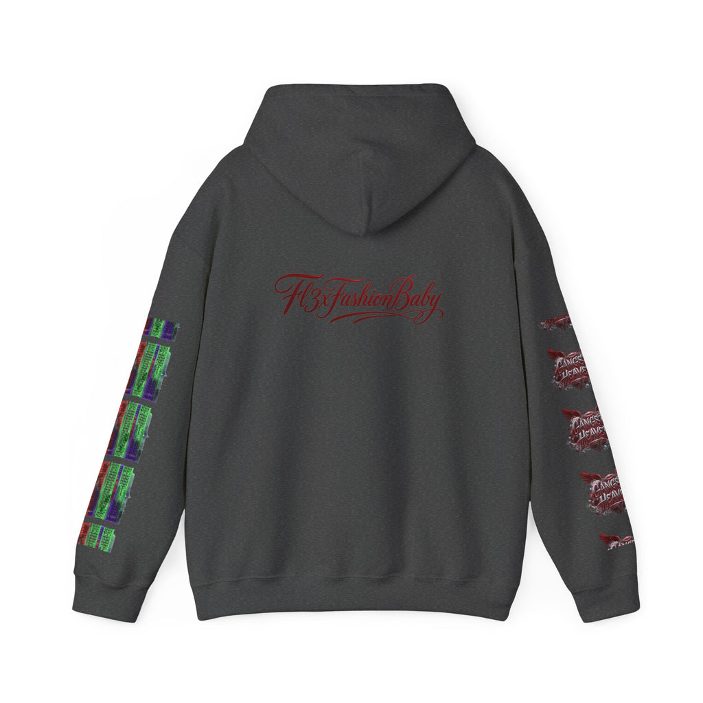 Midnight Run Hoodie — Graphic Streetwear Pullover with Sleeve Prints