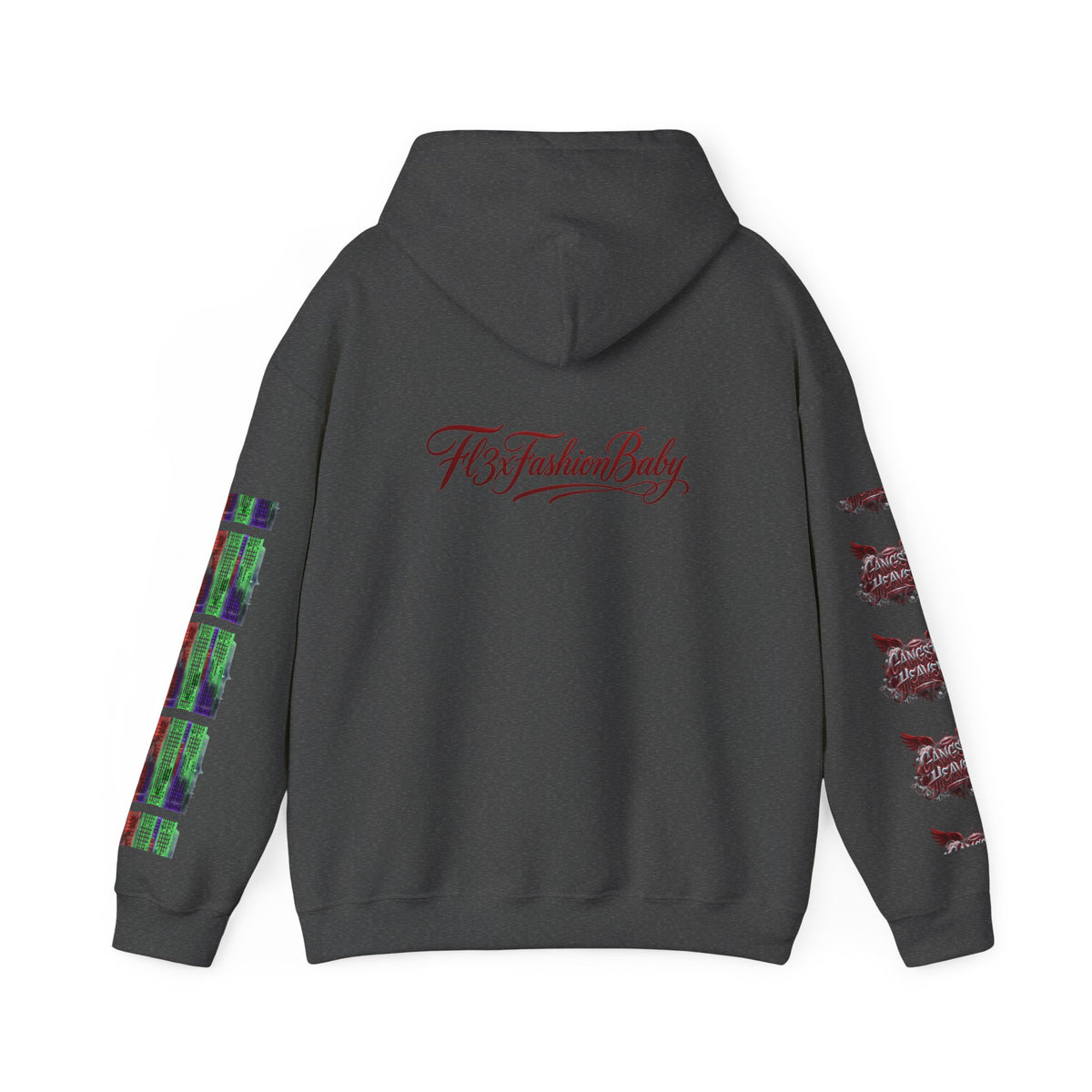 Midnight Run Hoodie — Graphic Streetwear Pullover with Sleeve Prints
