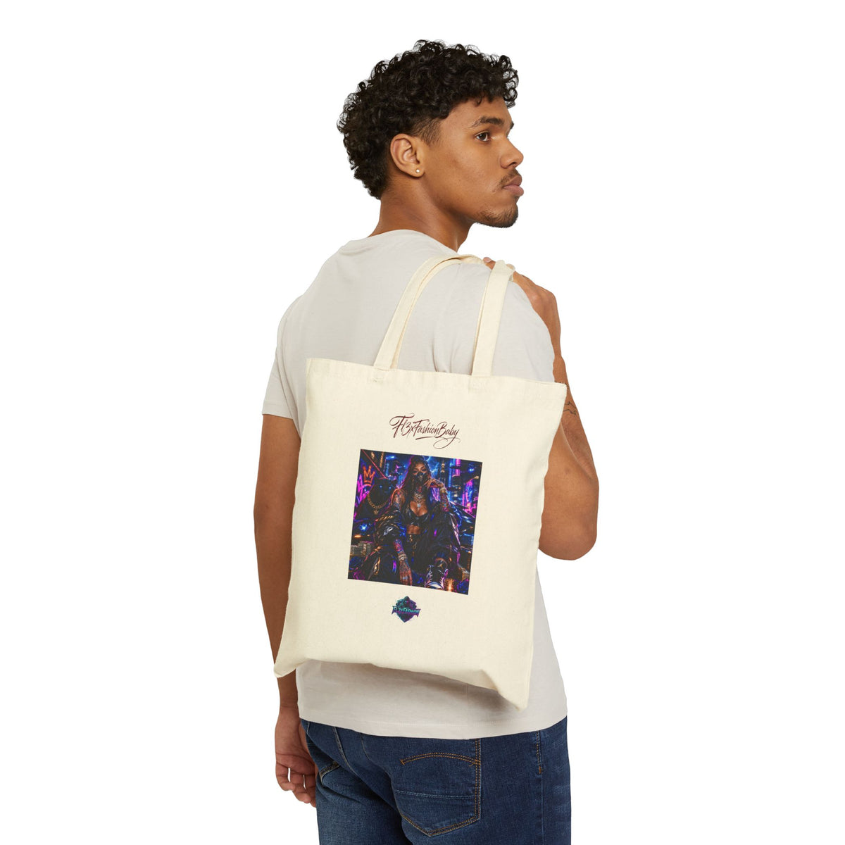 Vintage Concert Photo Cotton Tote Bag – 'First Performance' Music Festival Shopper