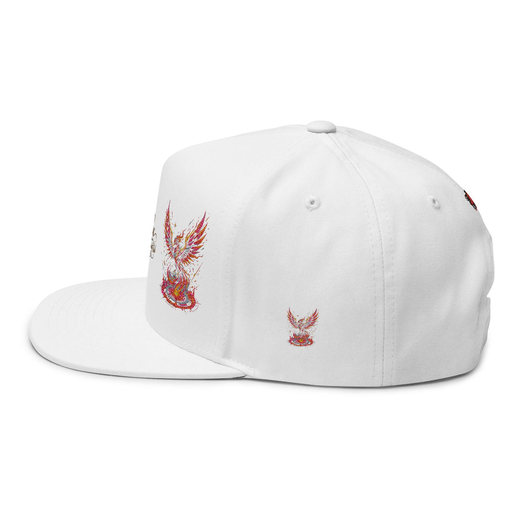 Embroidered Phoenix Flat Bill Cap — F13X Fashion Streetwear Snapback