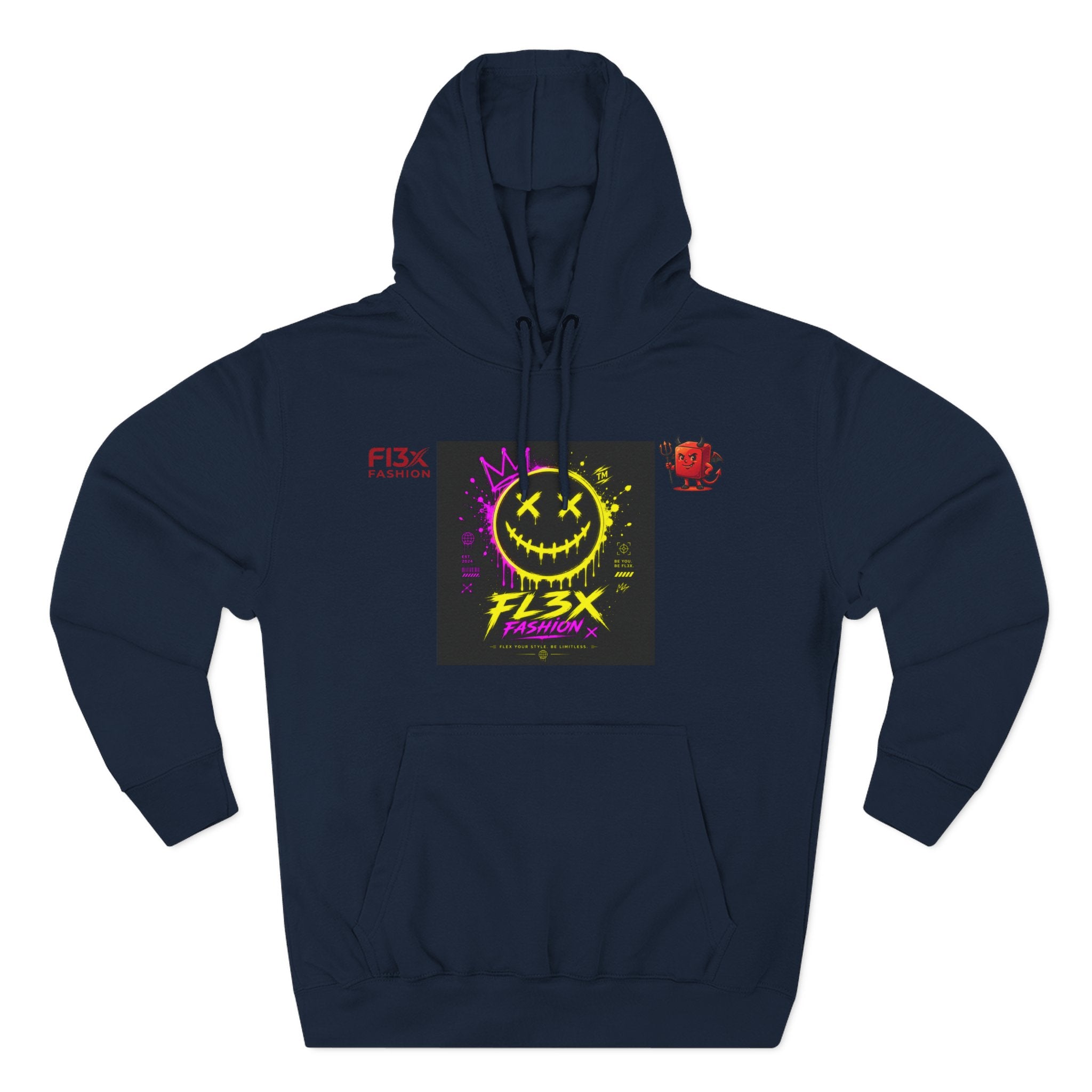 Smiley Neon Graphic Hoodie — FL3X Fashion Streetwear
