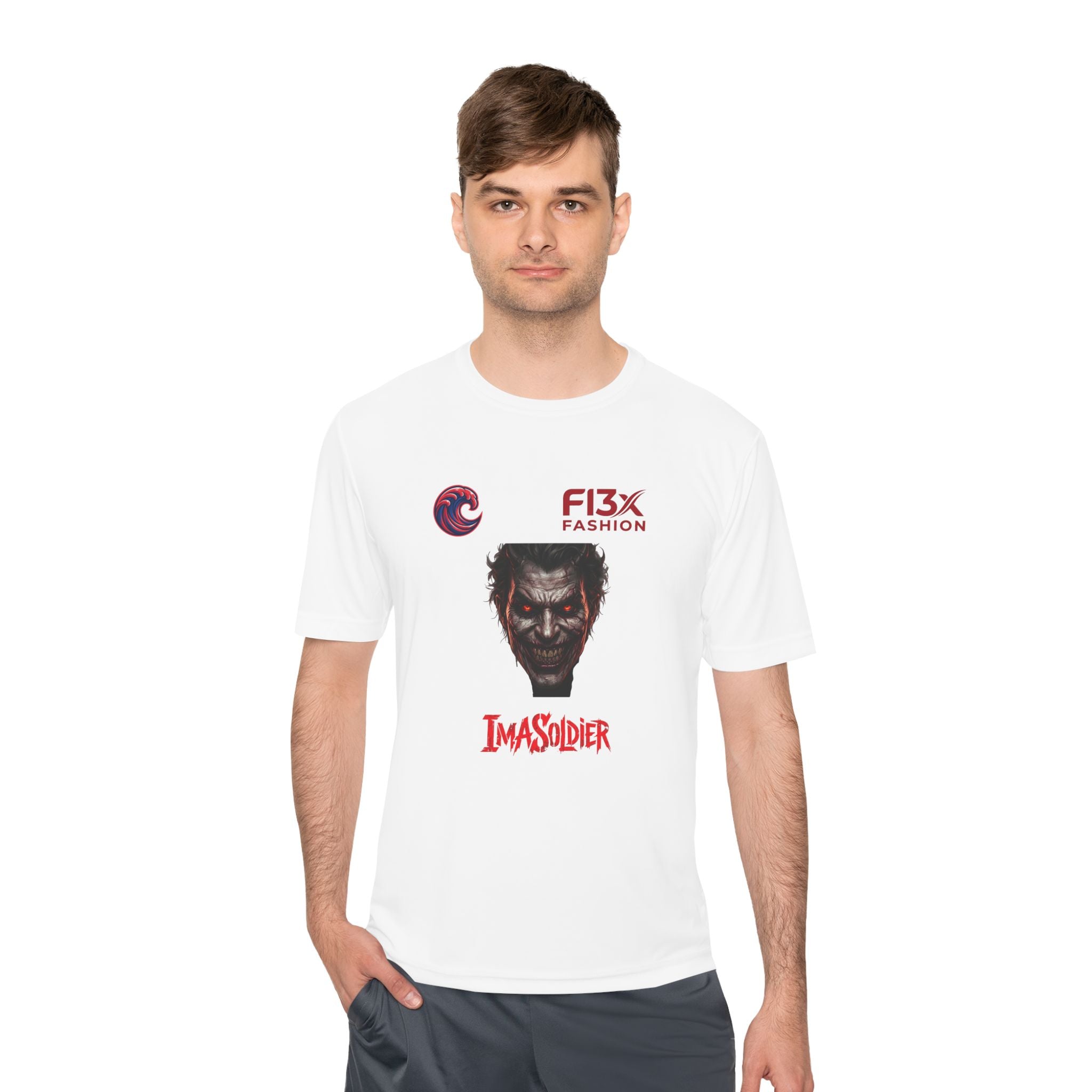 ImaSoldier Graphic Tee — Dark Joker Face Logo Moisture‑Wicking Shirt