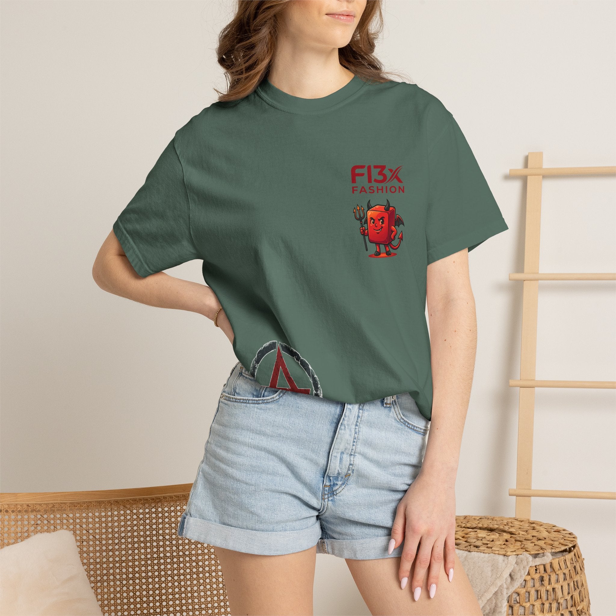 Graphic T-Shirt — Occult Pyramid Eye Design with 'Fix Fashion' Patch