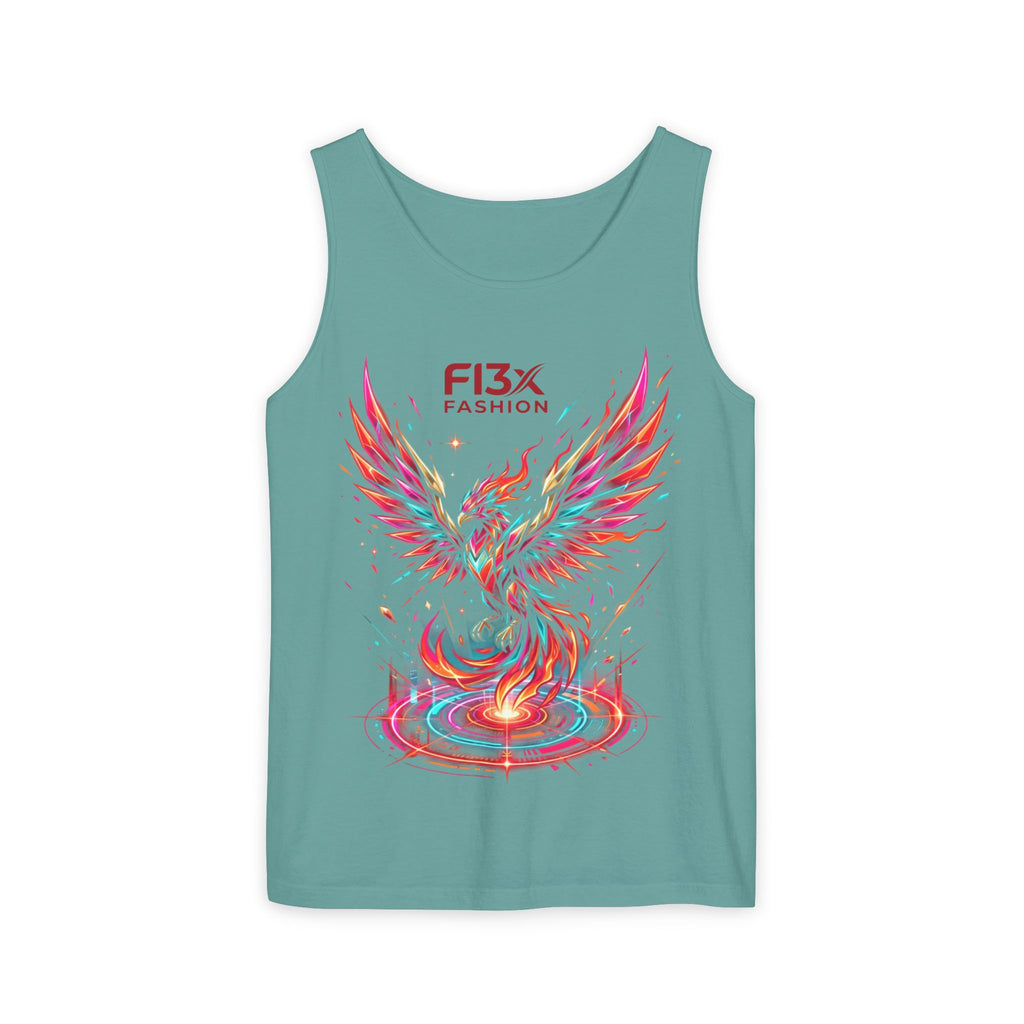 Phoenix Graphic Tank Top — Colorful Rising Firebird Design