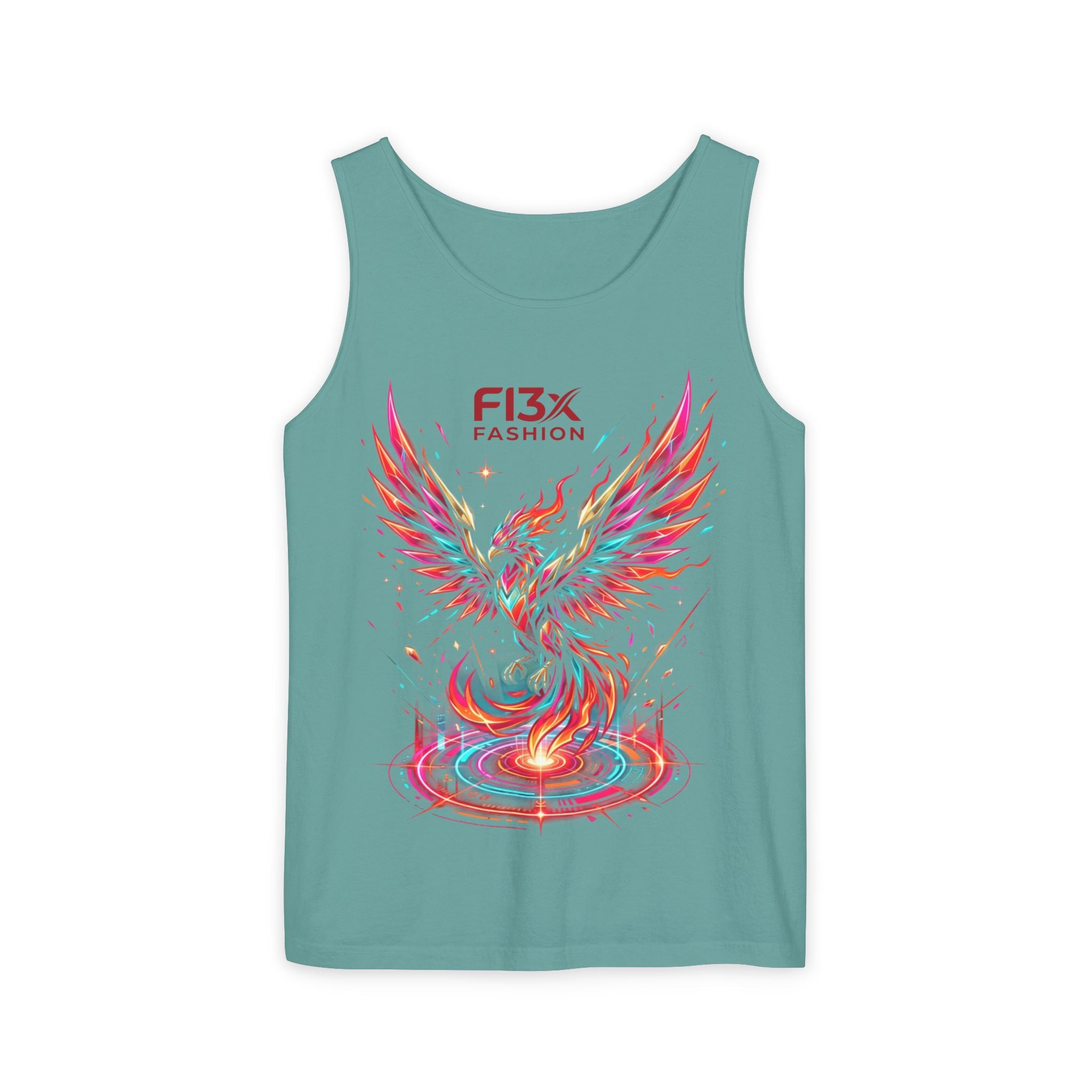 Phoenix Graphic Tank Top — Colorful Rising Firebird Design