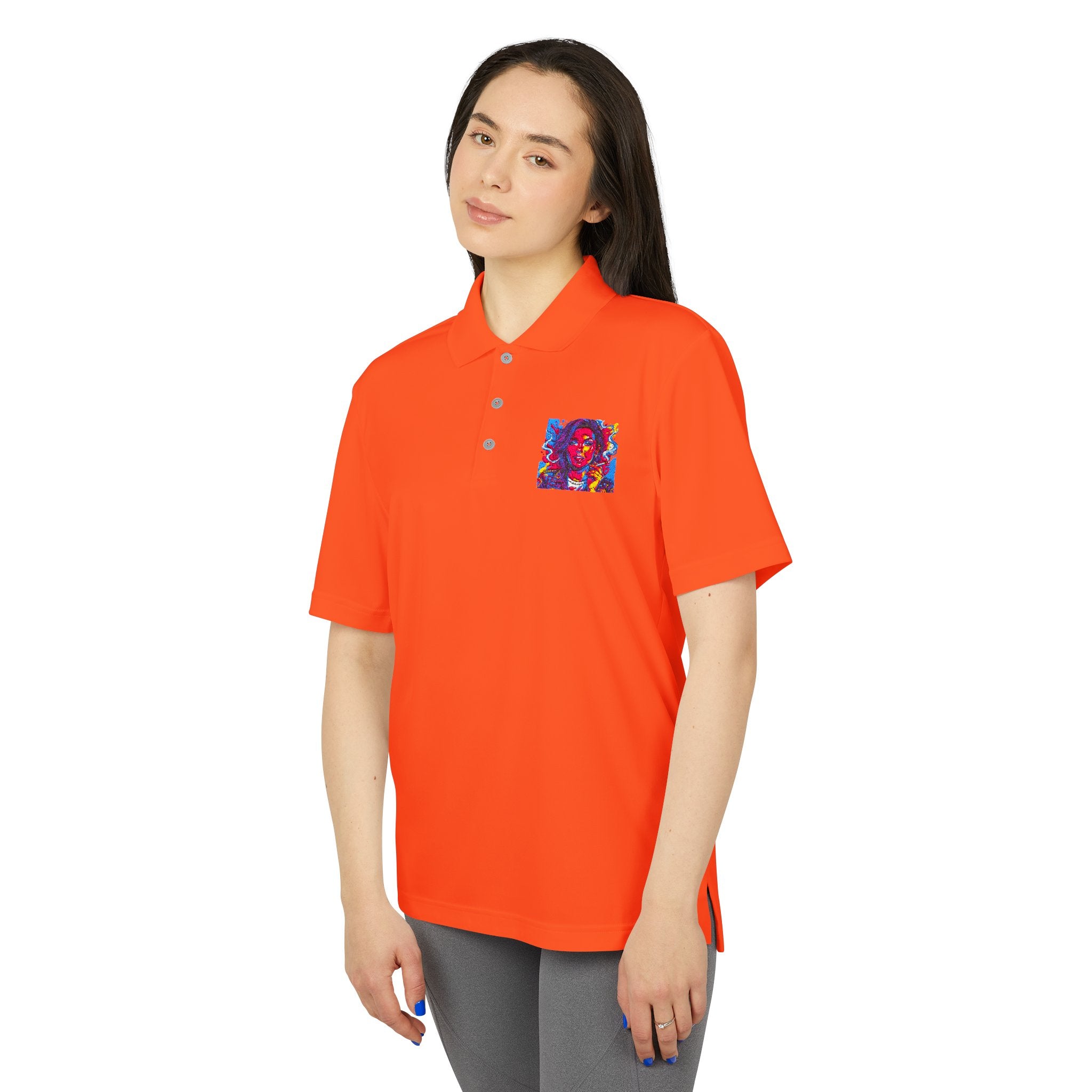 Abstract Color Portrait Polo Shirt