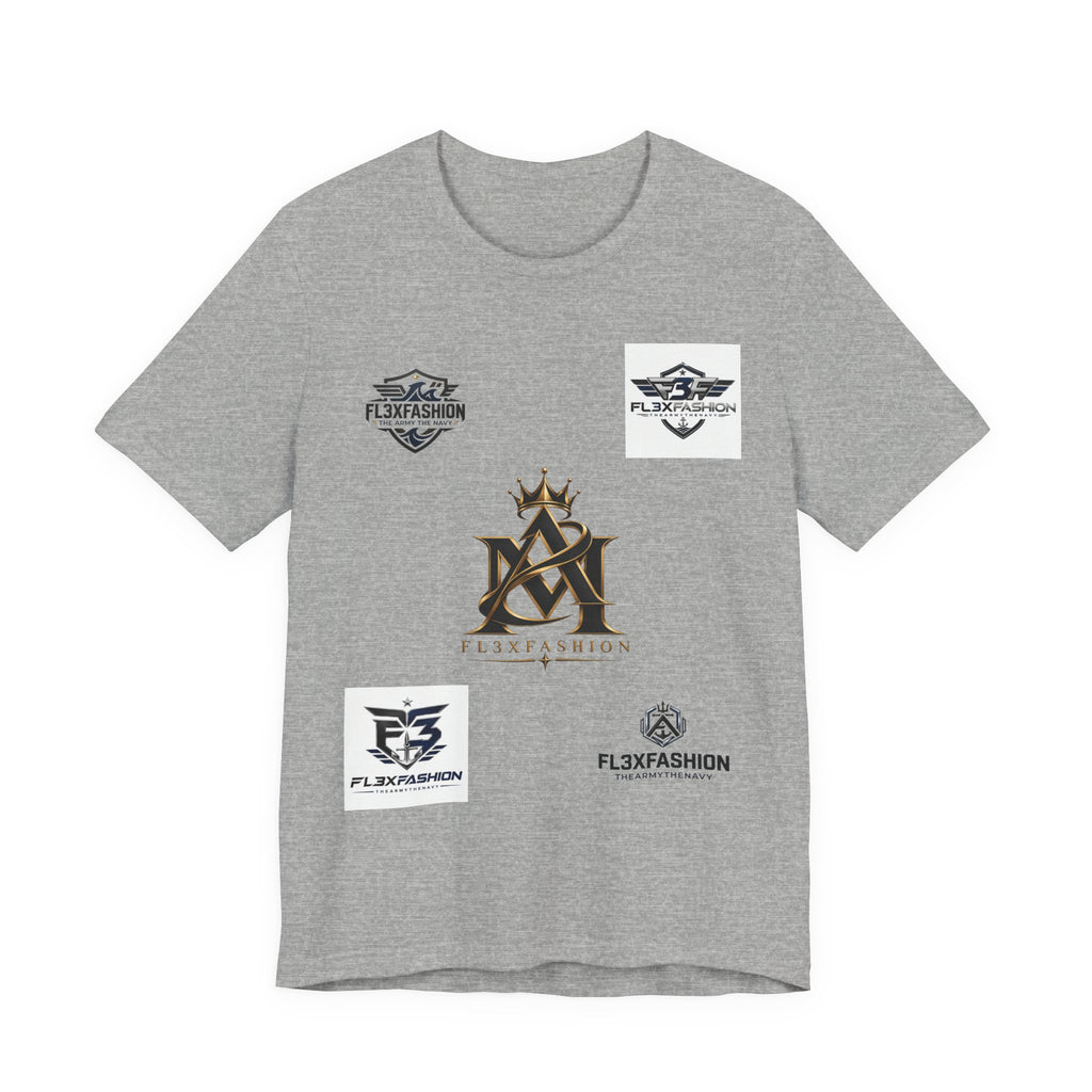 Flx3 Fashion Logo Tee — White Graphic Brand T-Shirt