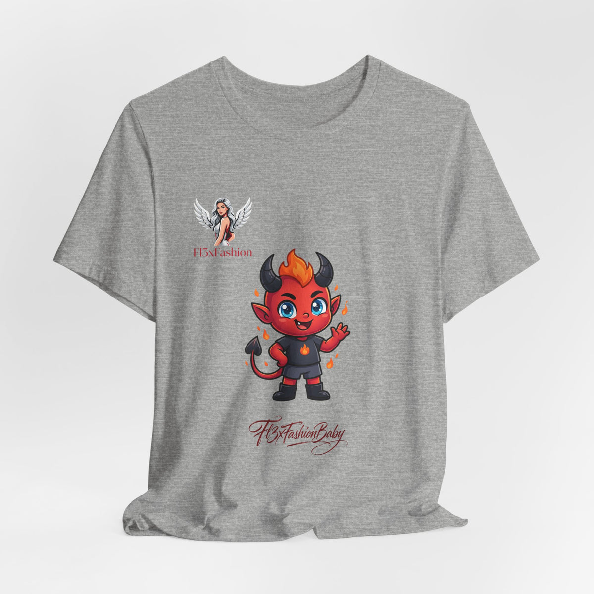 Cute Devil Character Tee — 'The Fashion Lady' Graphic T-Shirt