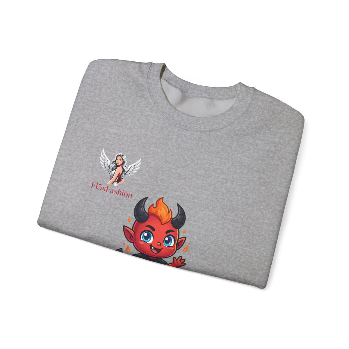 Devil Baby Crewneck Sweatshirt - Cute Red Demon Graphic