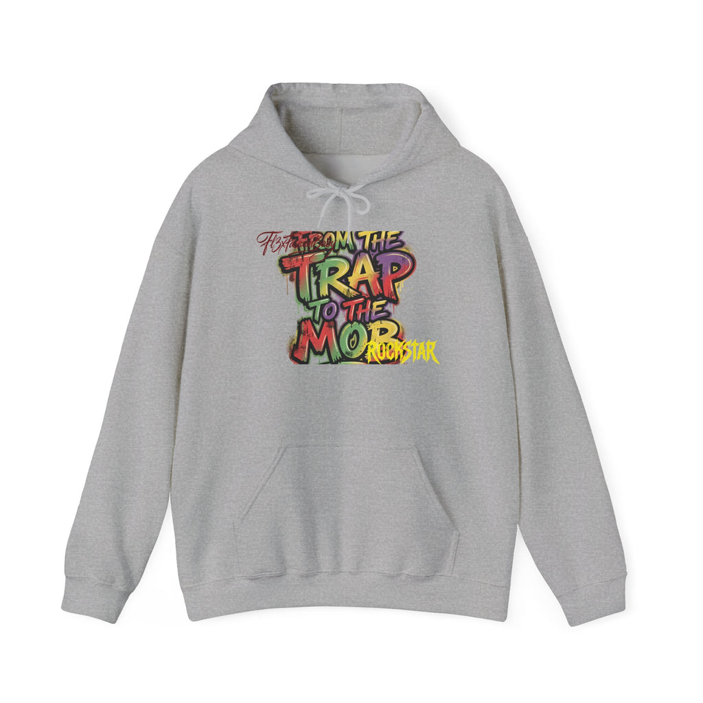 Streetwear Hoodie — 'From the Trap to the Mop' Graffiti-Style Graphic Pullover