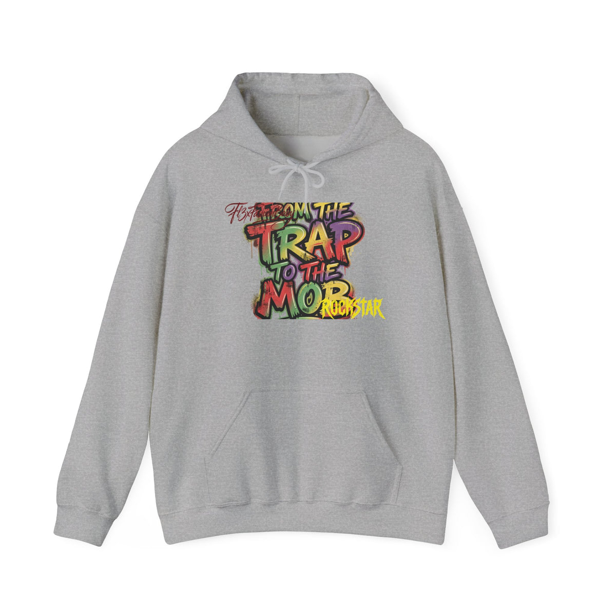 Streetwear Hoodie — 'From the Trap to the Mop' Graffiti-Style Graphic Pullover