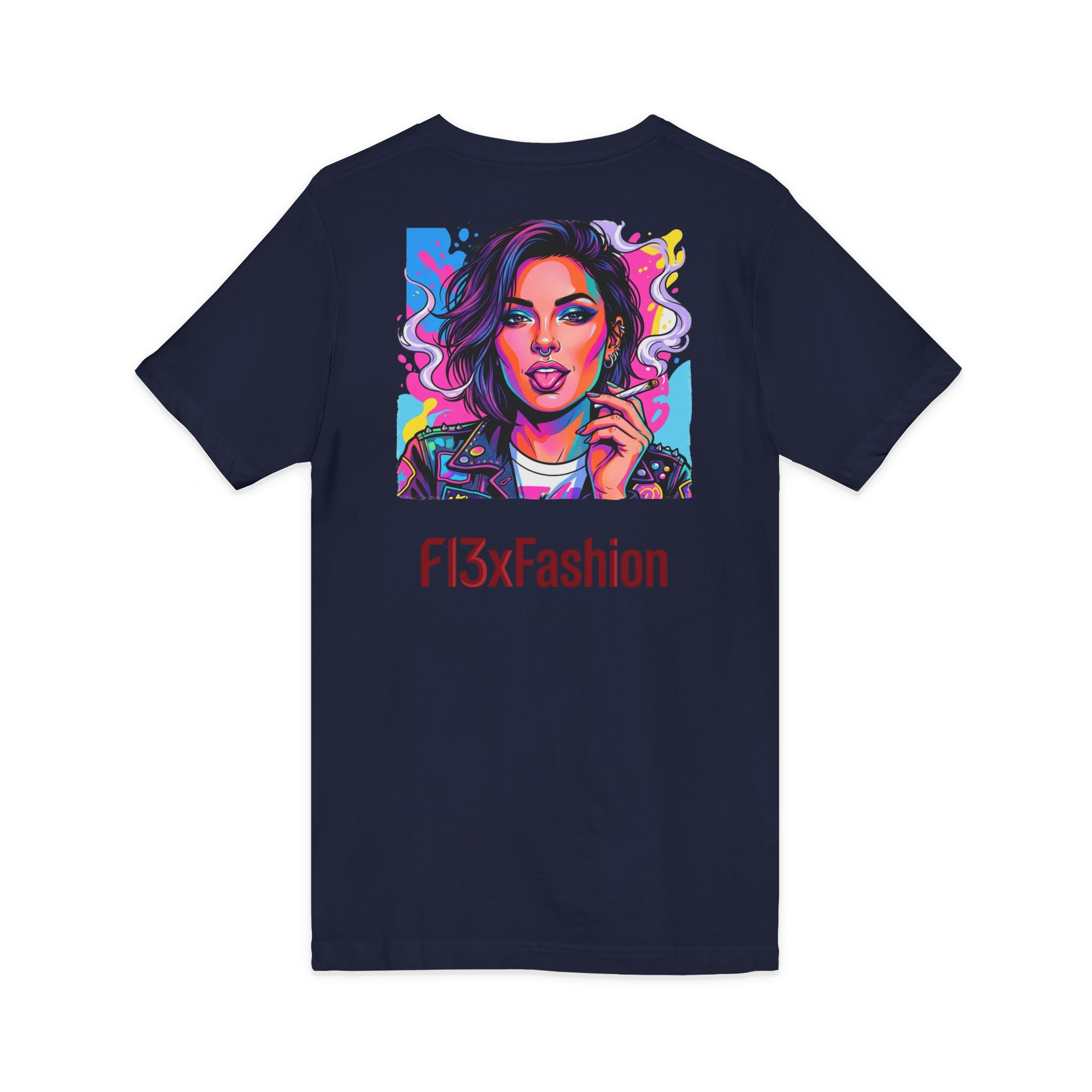Pop Art Portrait V-Neck Tee — FI3xFashion Graphic T-Shirt