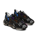 Men's Mesh Sneakers — Streetwear Graffiti Crown Print Athletic Shoes