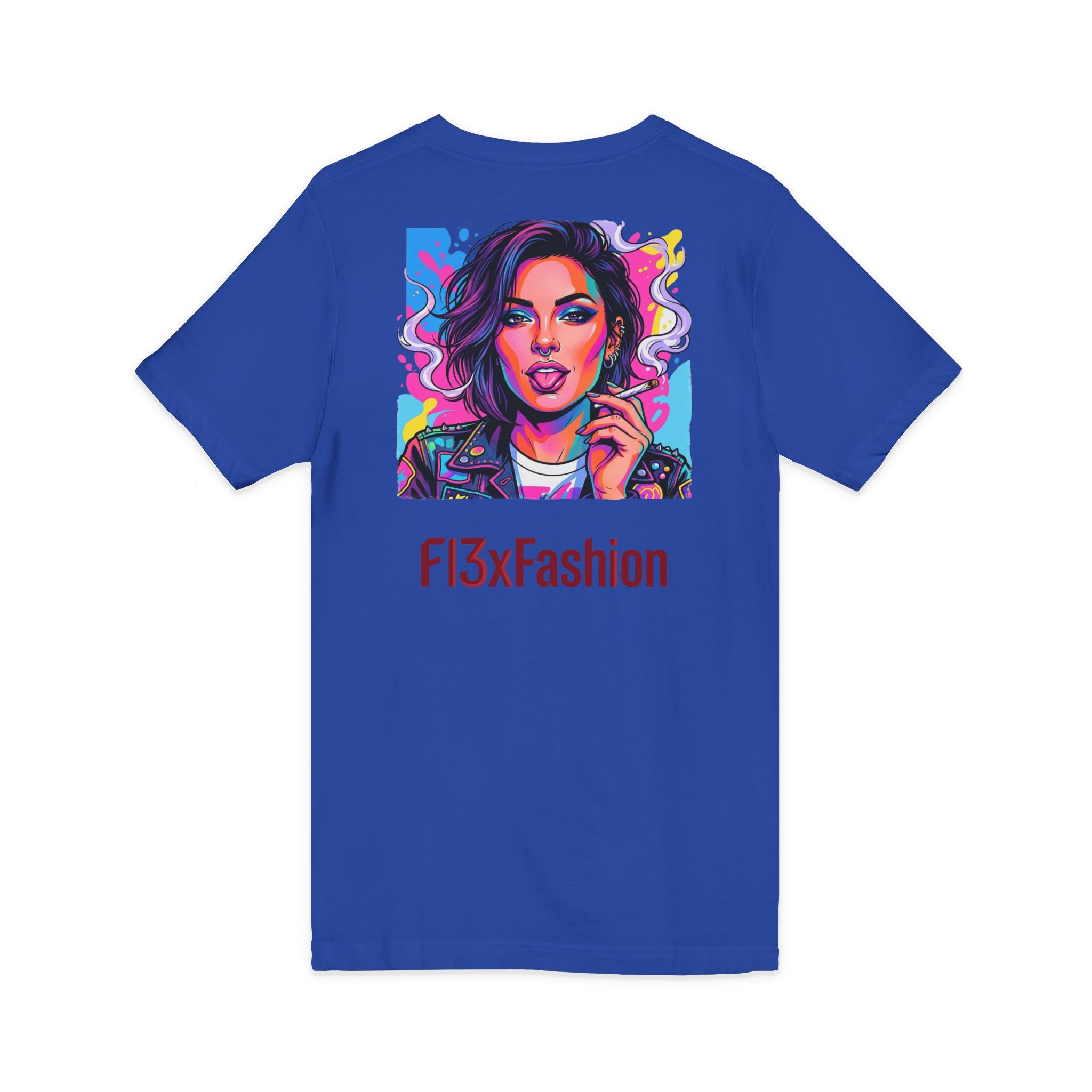 Pop Art Portrait V-Neck Tee — FI3xFashion Graphic T-Shirt