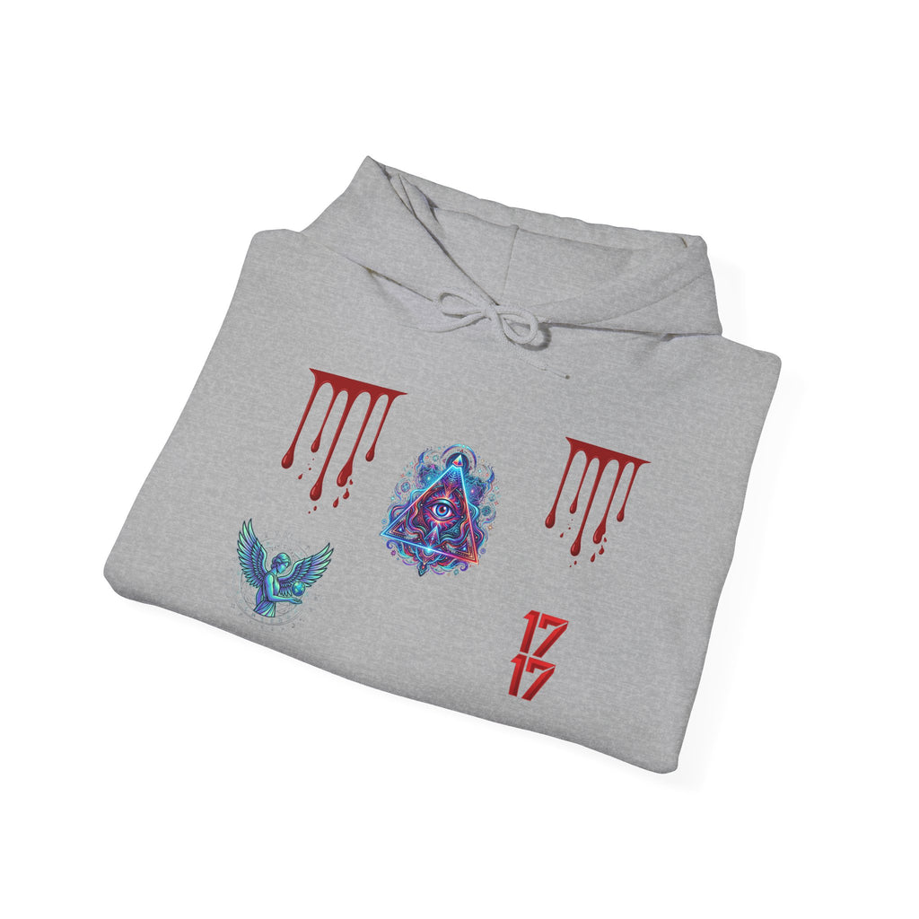 Hoodie — Gothic 1717 Dripping Symbols Pullover