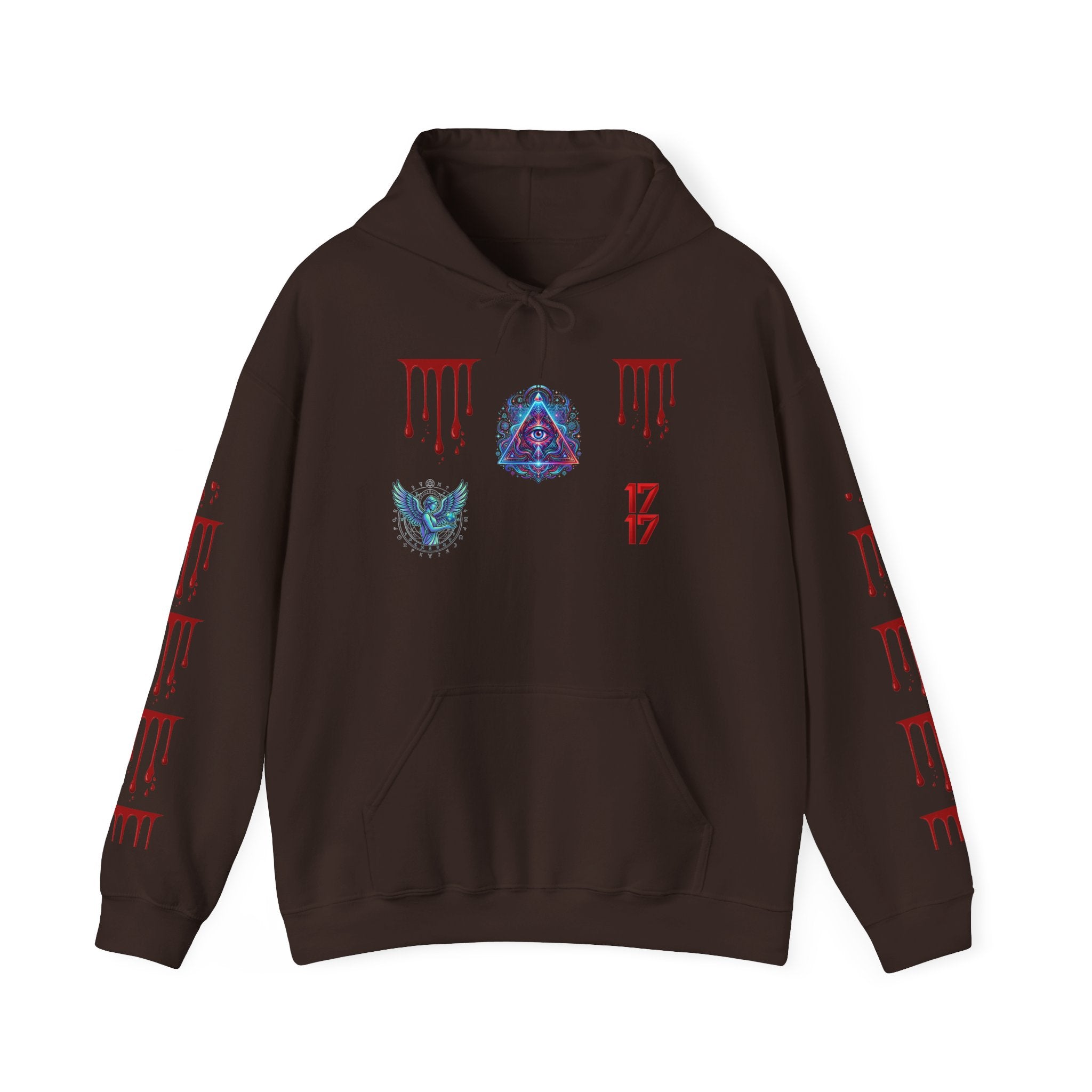 Hoodie — Gothic 1717 Dripping Symbols Pullover