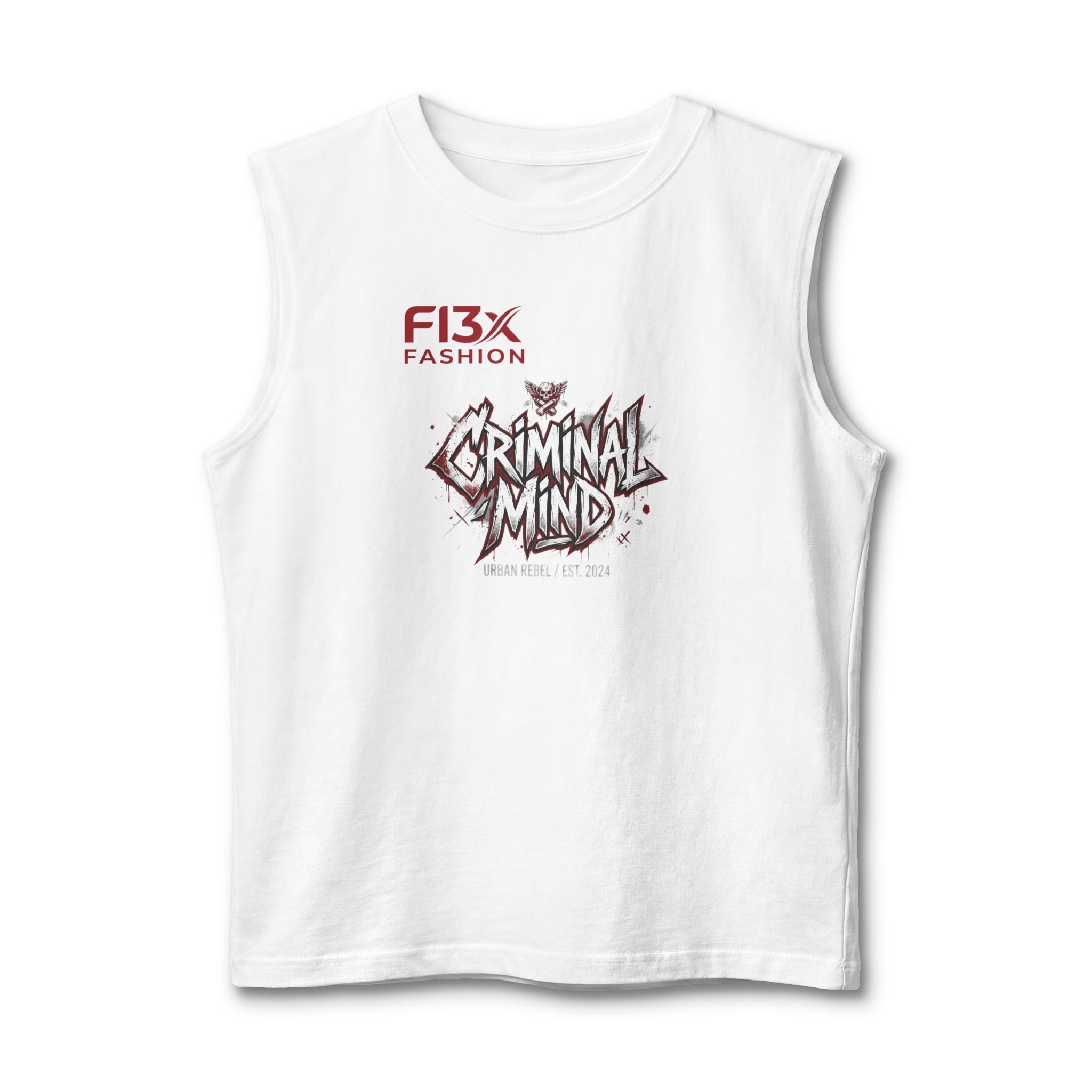 Criminal Mind Graphic Muscle Tank — Edgy Streetwear Band Tee