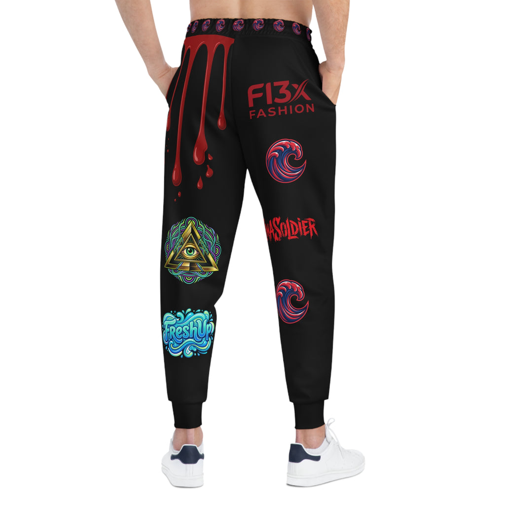 Graphic Athletic Joggers — Streetwear 17/ImASoldier Logo Design
