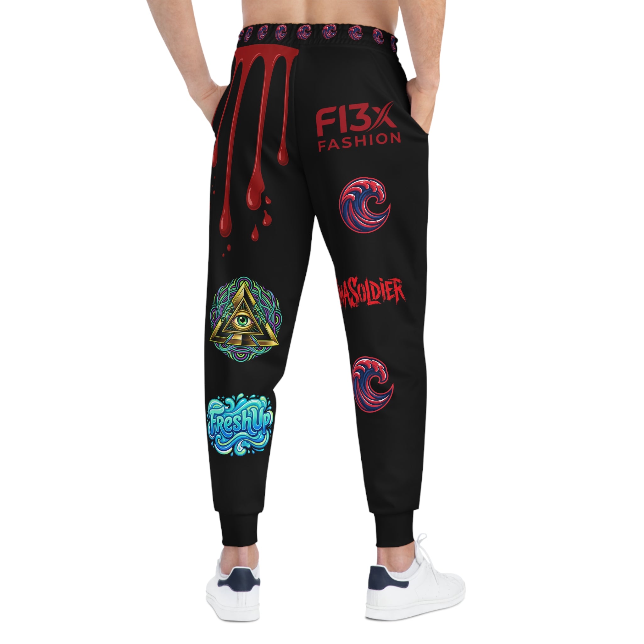 Graphic Athletic Joggers — Streetwear 17/ImASoldier Logo Design