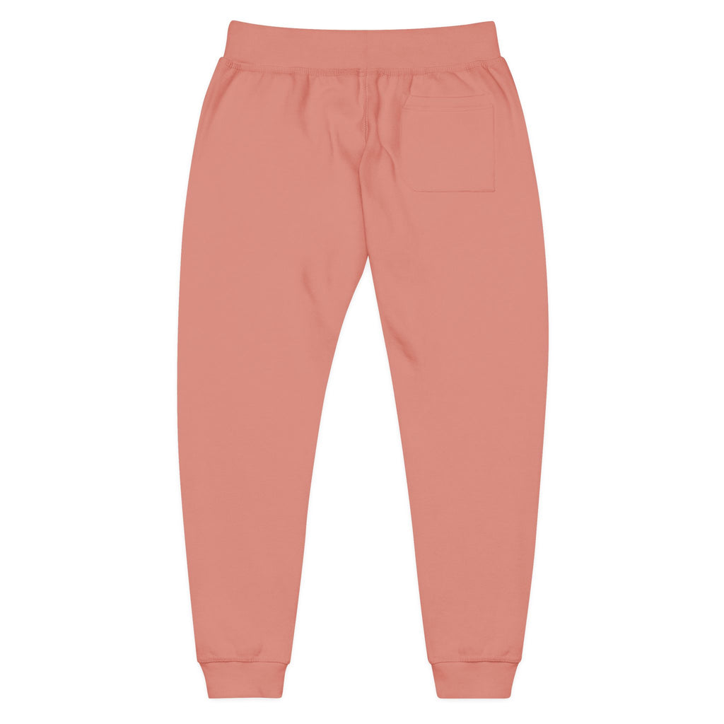 Embroidered Drip Horror Sweatpants — White Fleece Joggers