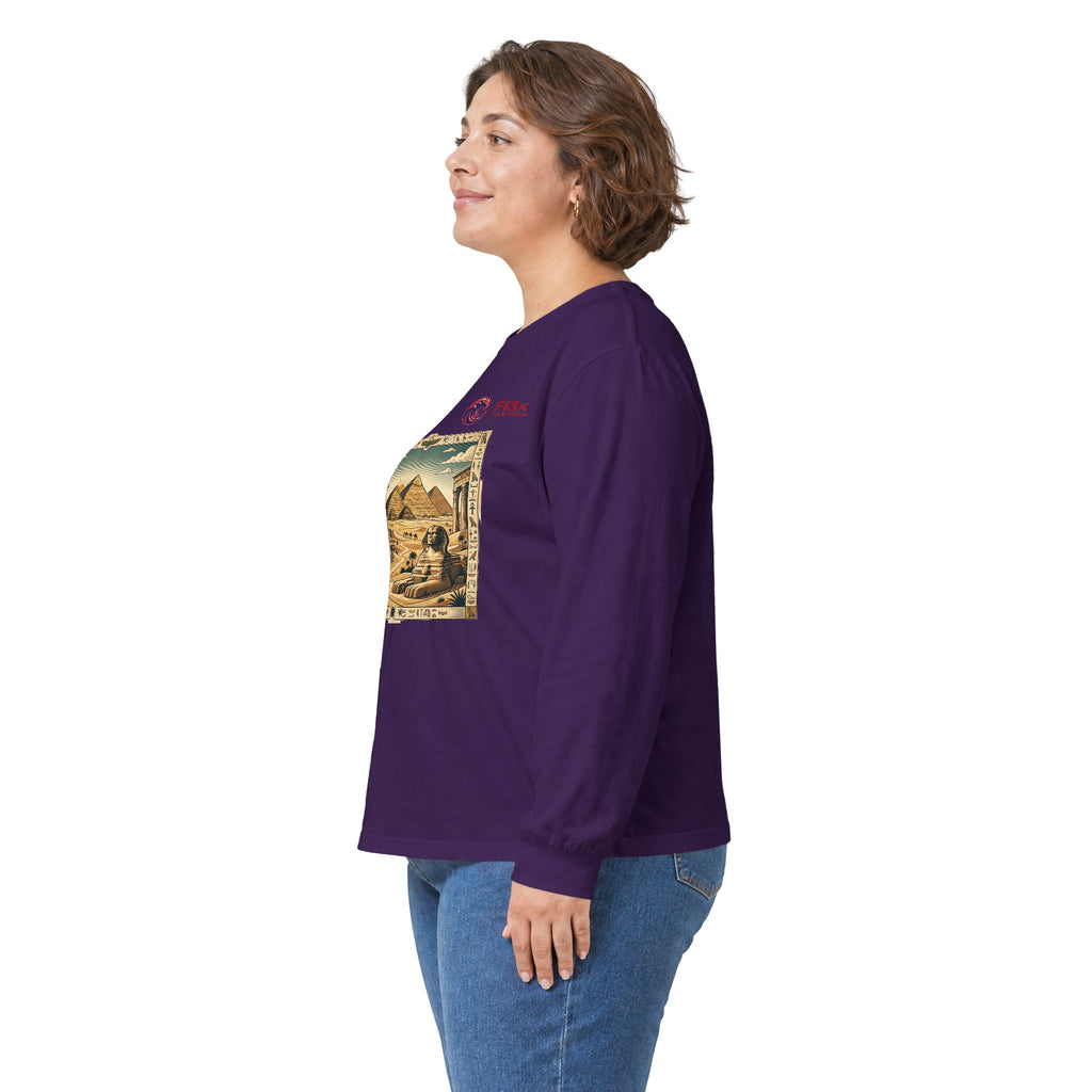 Egyptian Pyramids Vintage Graphic Long Sleeve Tee