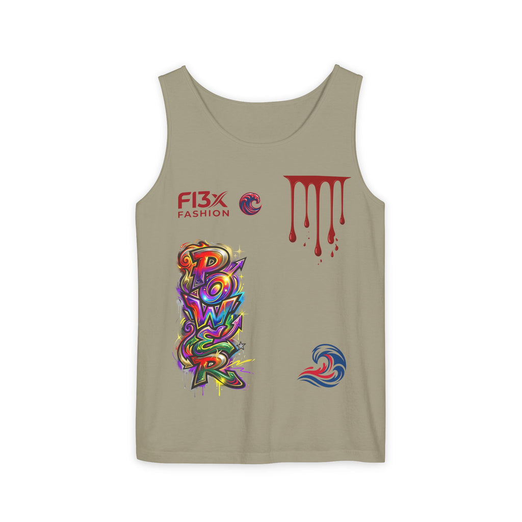 Graphic Tank Top — Colorful Street Art & Drip Logo Design