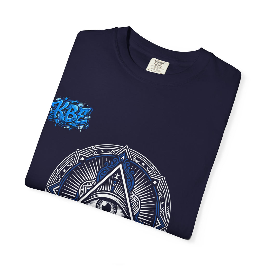 T-Shirt — Blue Geometric Mandala Bandana Graphic