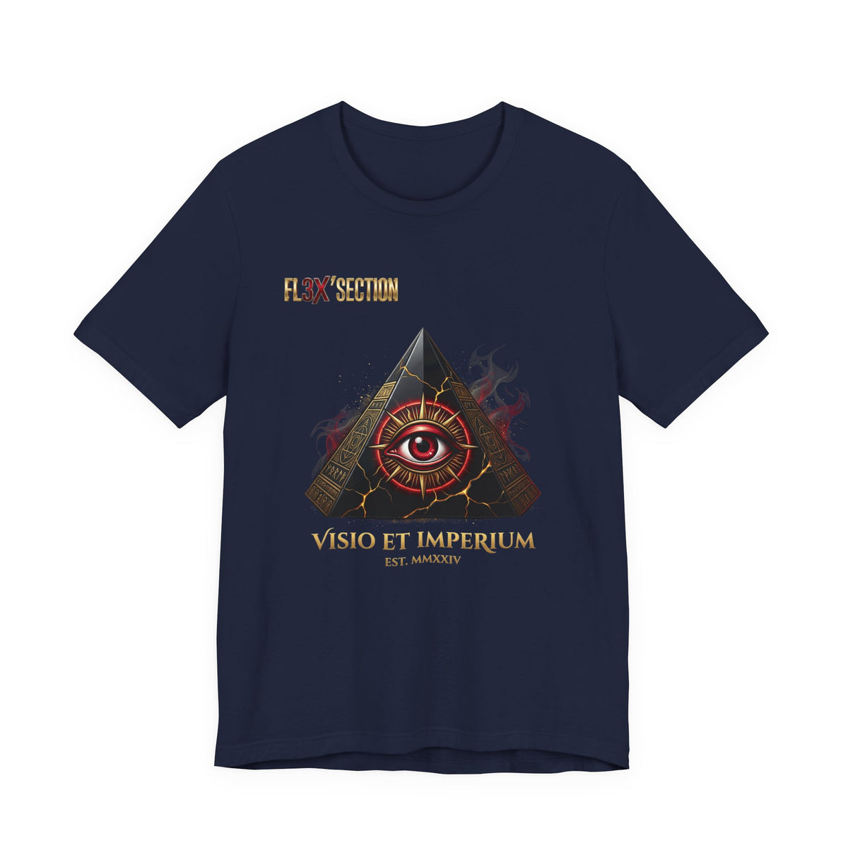 Occult Eye Pyramid Tee — "Visio et Imperium" Graphic T-Shirt