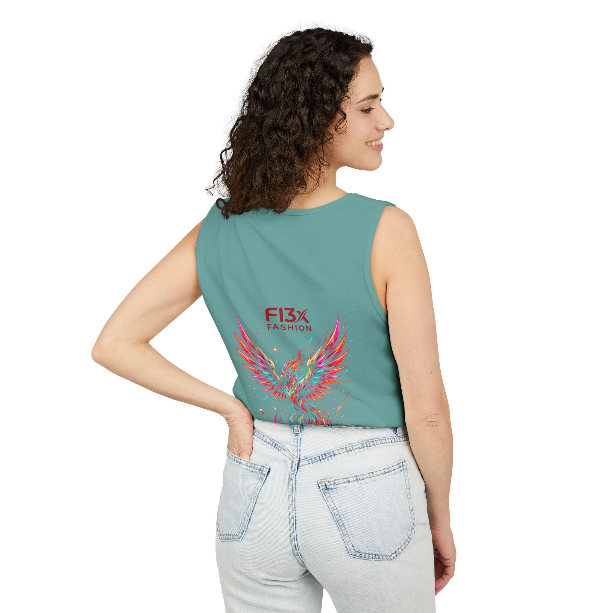 Phoenix Graphic Tank Top — Colorful Rising Firebird Design