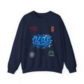 Crewneck Sweatshirt — KBE Blue Graffiti Logo Streetwear